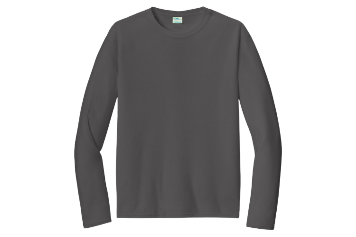 Port & Company performance long-sleeve shirt in Charcoal