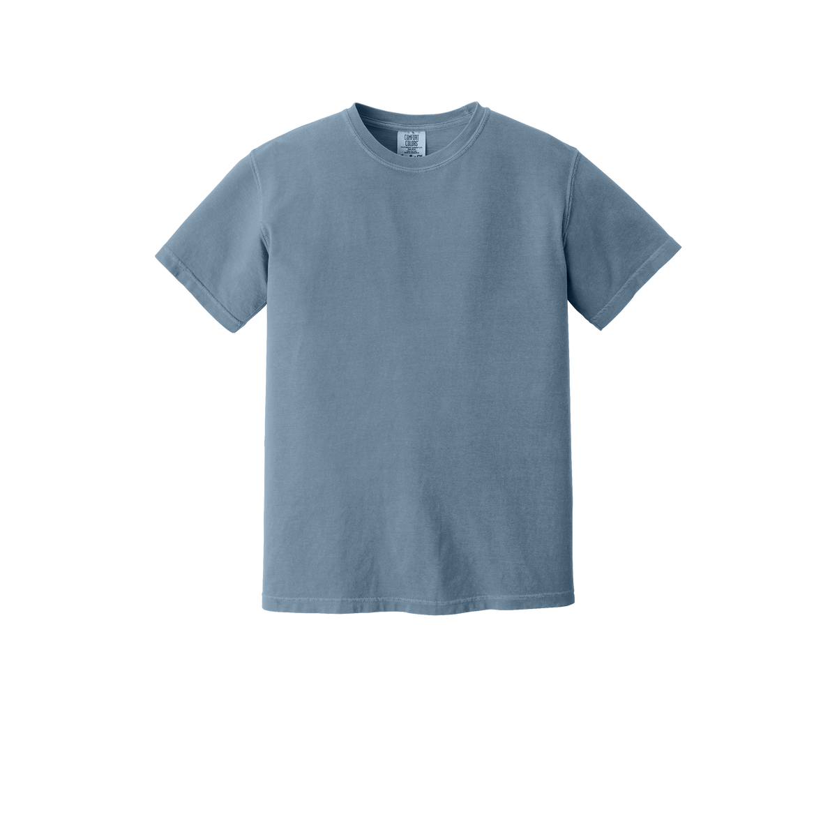 Custom Comfort Colors 1717 adult T-shirt in Blue Jean, front view