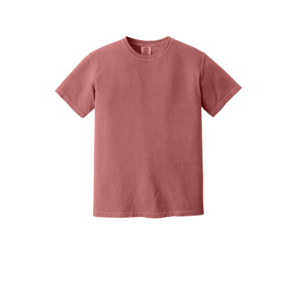 Custom Comfort Colors 1717 adult T-shirt in Crimson, front view