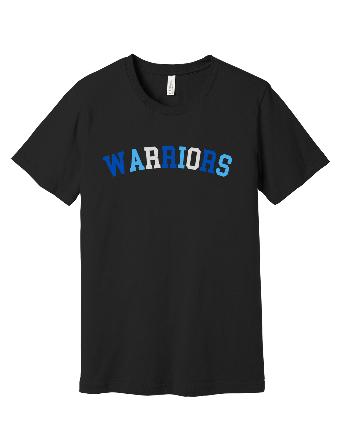 Warriors Arched design on Black T-shirt