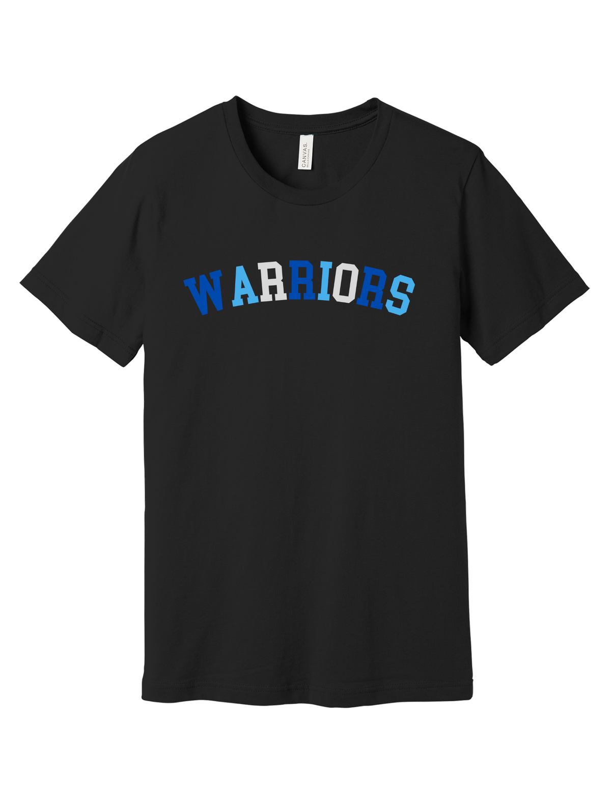 Warriors Arched design on Black T-shirt