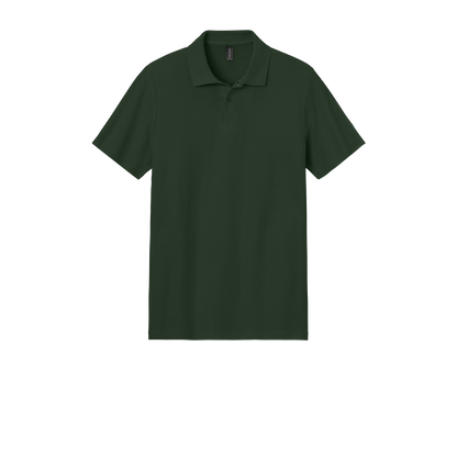 Custom Gildan adult Softstyle piqué polo in Forest Green, front view