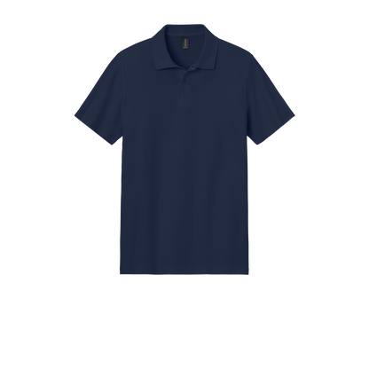 Custom Gildan adult Softstyle piqué polo in Navy, front view