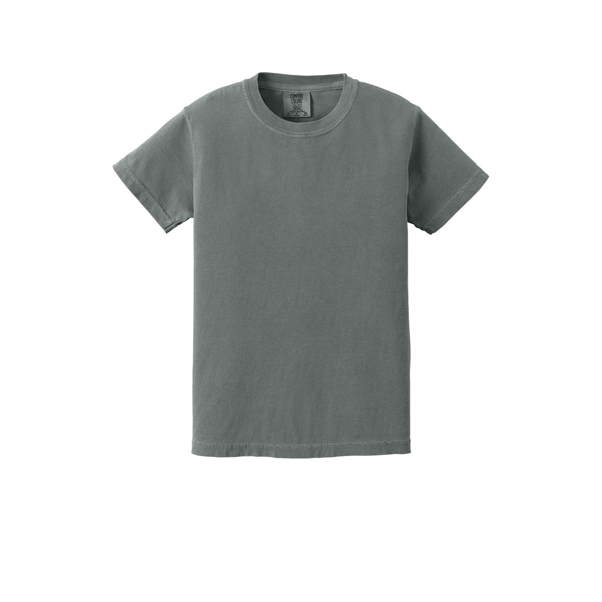 Custom Comfort Colors 9018 youth T-shirt in Grey, front view