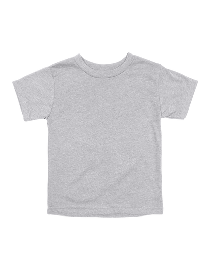 Custom toddler Bella + Canvas heathered T-shirt in Heather Athletic