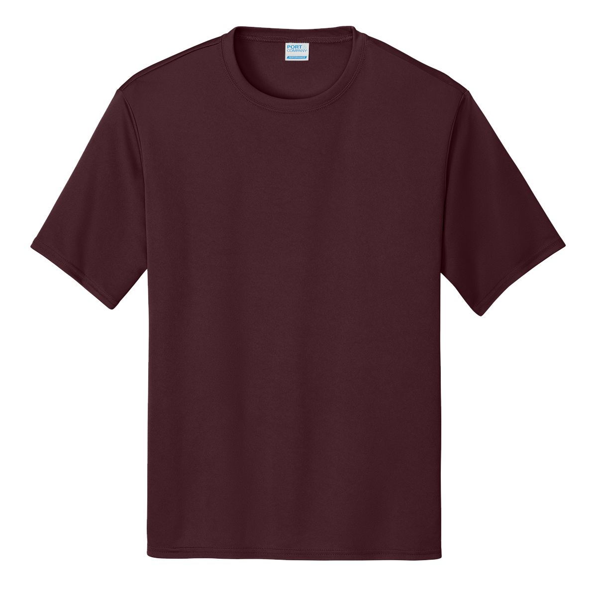 Port & Company performance T-shirt in Maroon