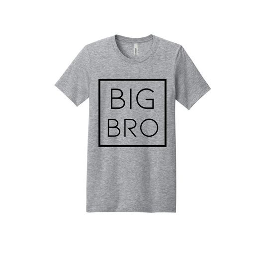 Big Bro design on a Heather Athletic Gray adult T-shirt, front view.