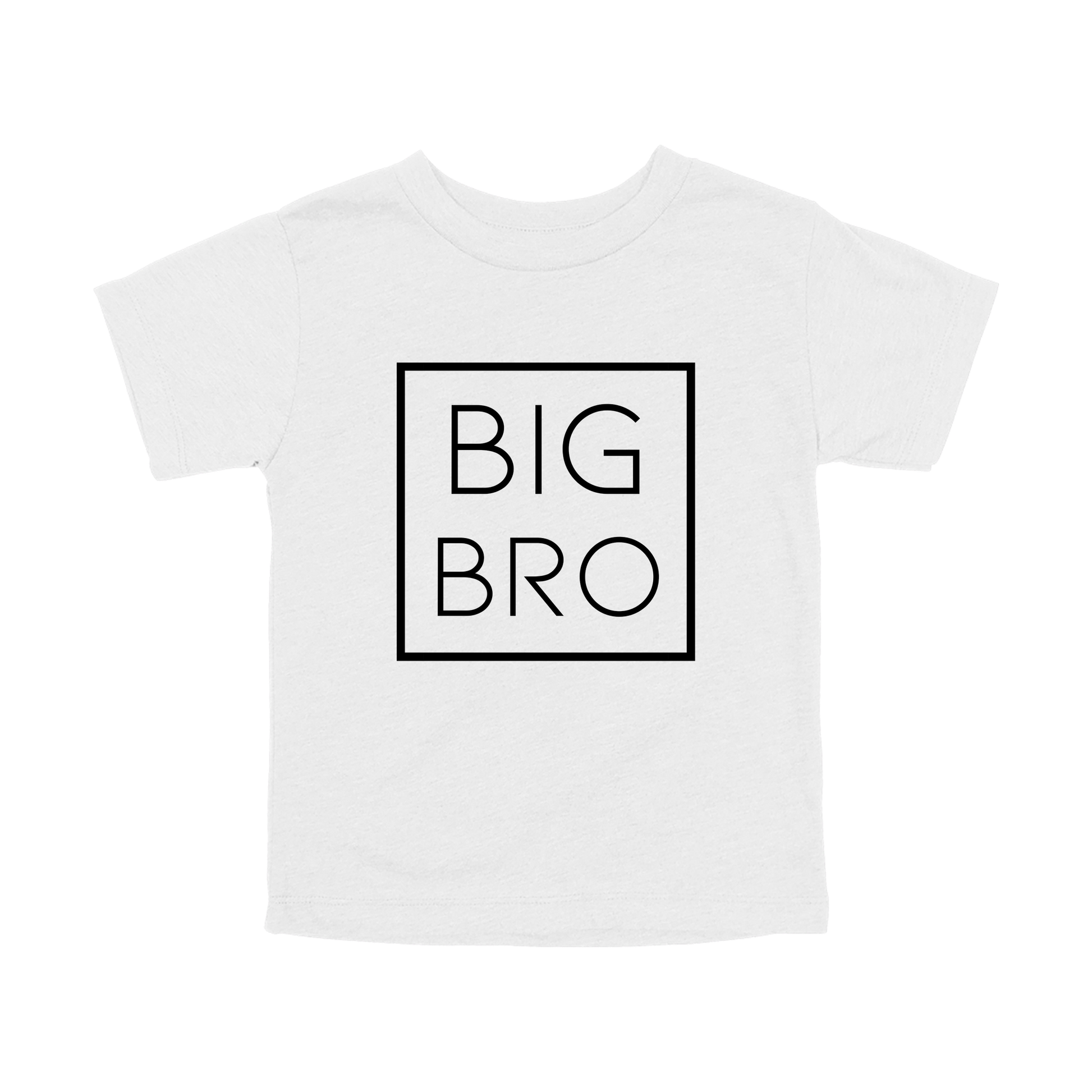 Big Bro design on a White toddler T-shirt, front view.