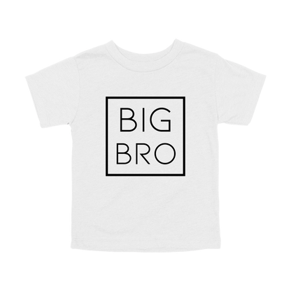 Big Bro design on a White toddler T-shirt, front view.