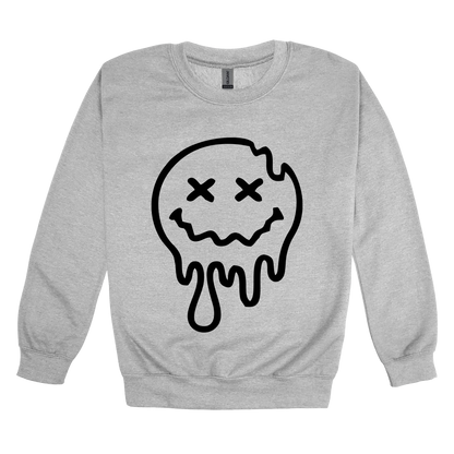 On My Last Nerve Front & Back design on a Sport Gray adult crewneck sweatshirt, front view.