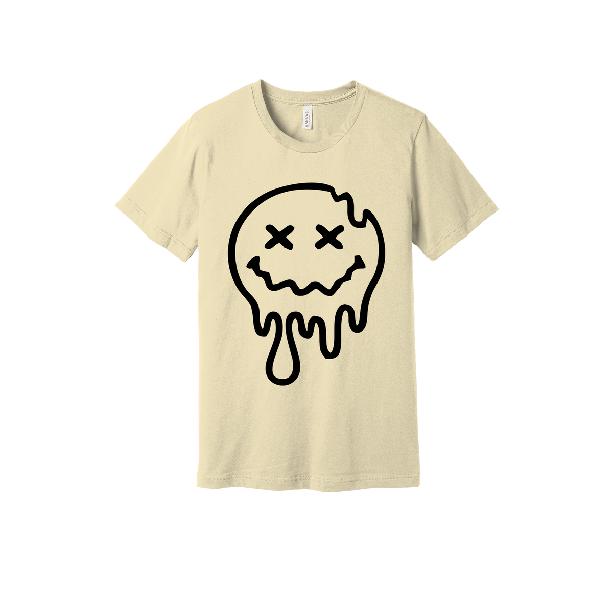 On My Last Nerve Front & Back design on a Natural adult T-shirt, front view.