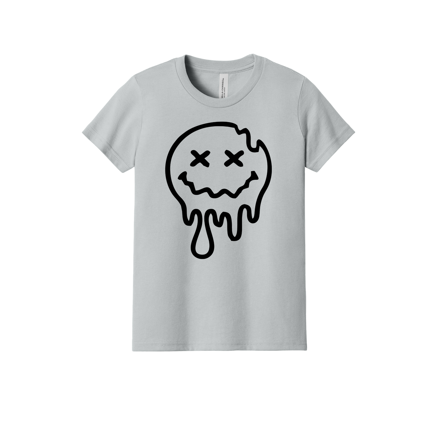 On My Last Nerve Front & Back design on a Heather Athletic Gray youth T-shirt, front view.