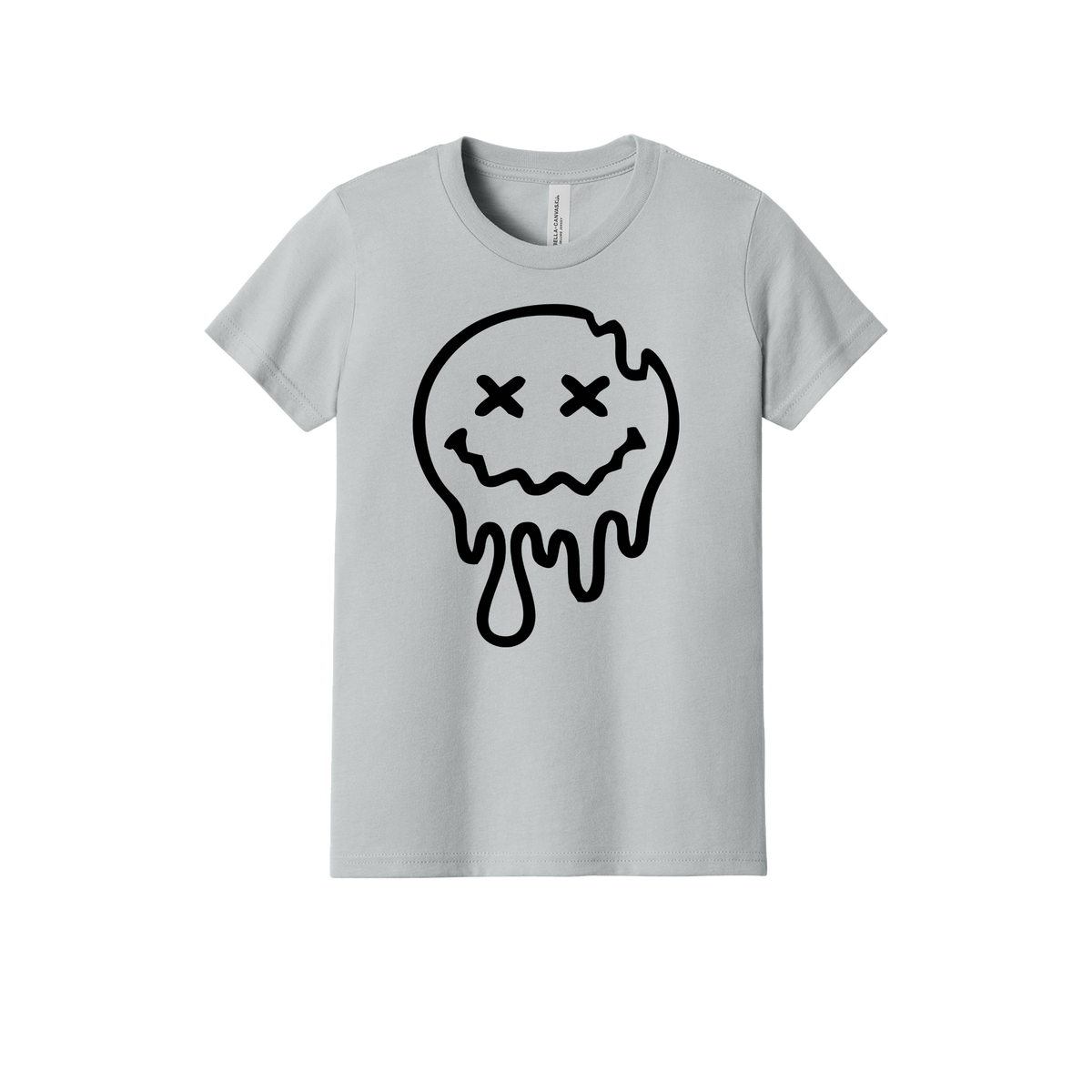 On My Last Nerve Front & Back design on a Heather Athletic Gray youth T-shirt, front view.