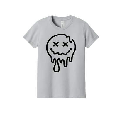 On My Last Nerve Front & Back design on a Heather Athletic Gray youth T-shirt, front view.