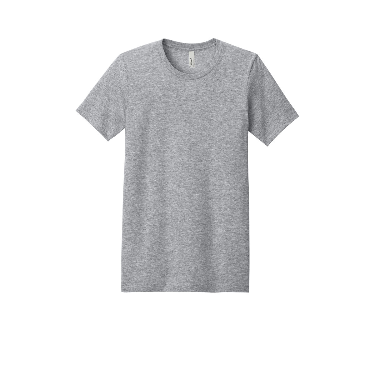 Custom youth Bella + Canvas heathered T-shirt in Heather Athletic, front view