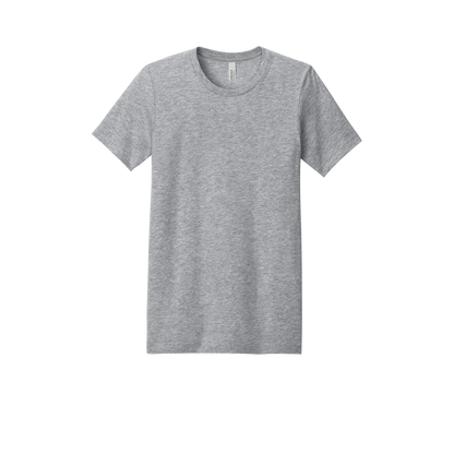 Custom adult Bella + Canvas heathered T-shirt in Heather Athletic, front view