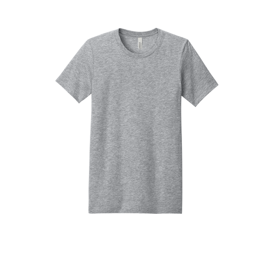 Custom adult Bella + Canvas heathered T-shirt in Heather Athletic, front view