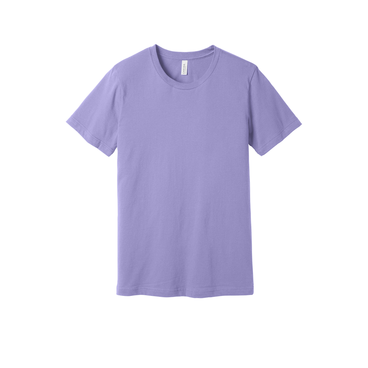 Bella + Canvas jersey T-shirt in Dark Lavender, front view
