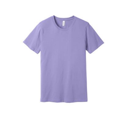Bella + Canvas jersey T-shirt in Dark Lavender, front view
