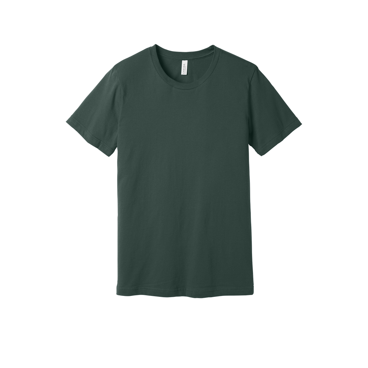 Custom adult Bella + Canvas jersey T-shirt in Green, front view