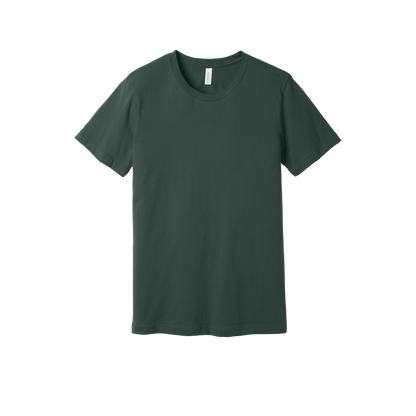 Custom adult Bella + Canvas jersey T-shirt in Green, front view