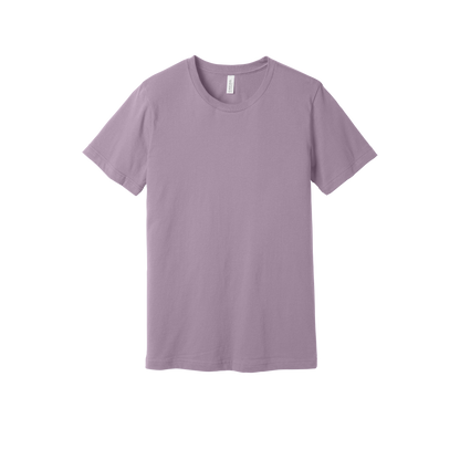 Bella + Canvas jersey T-shirt in Light Voilet, front view