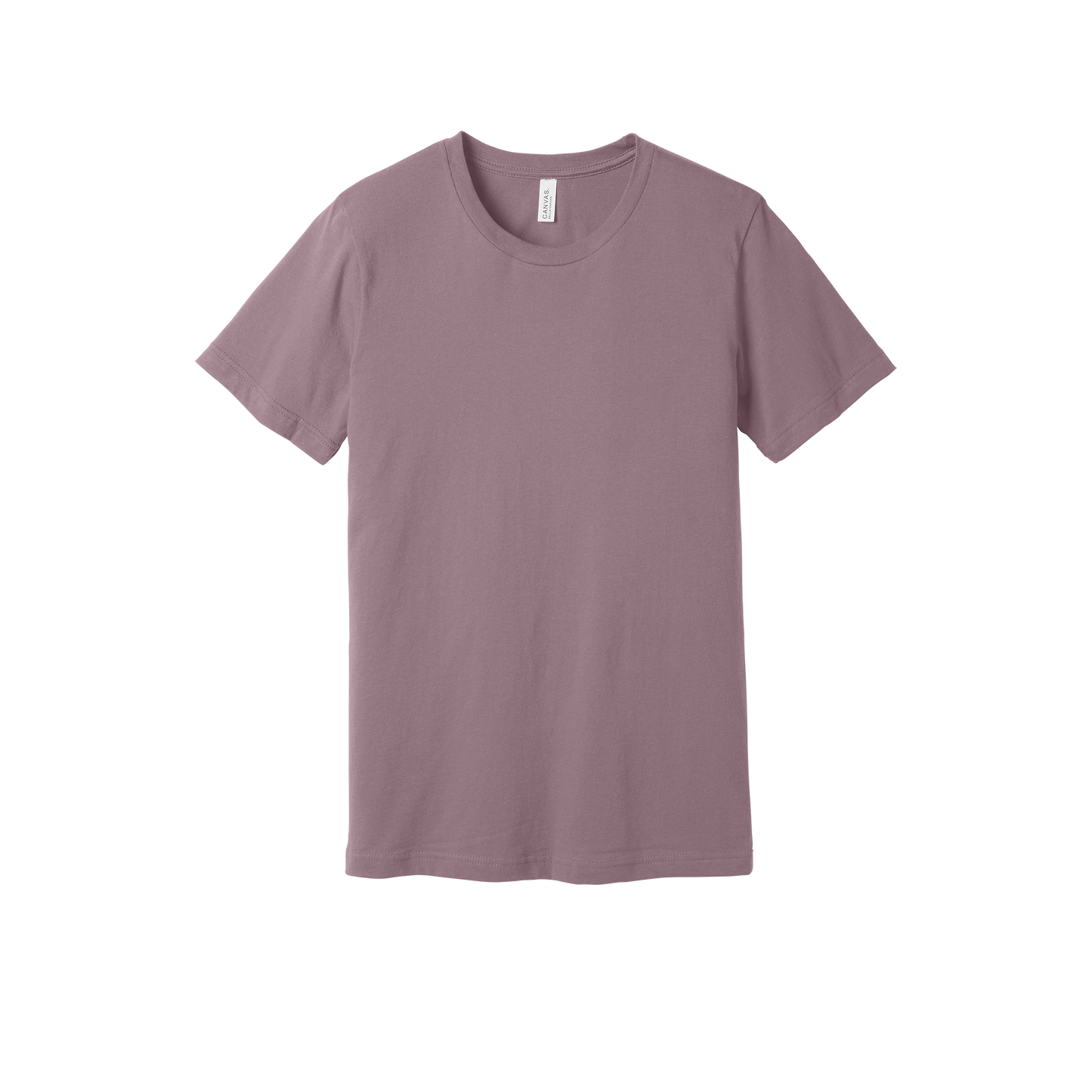Custom adult Bella + Canvas jersey T-shirt in Orchid, front view