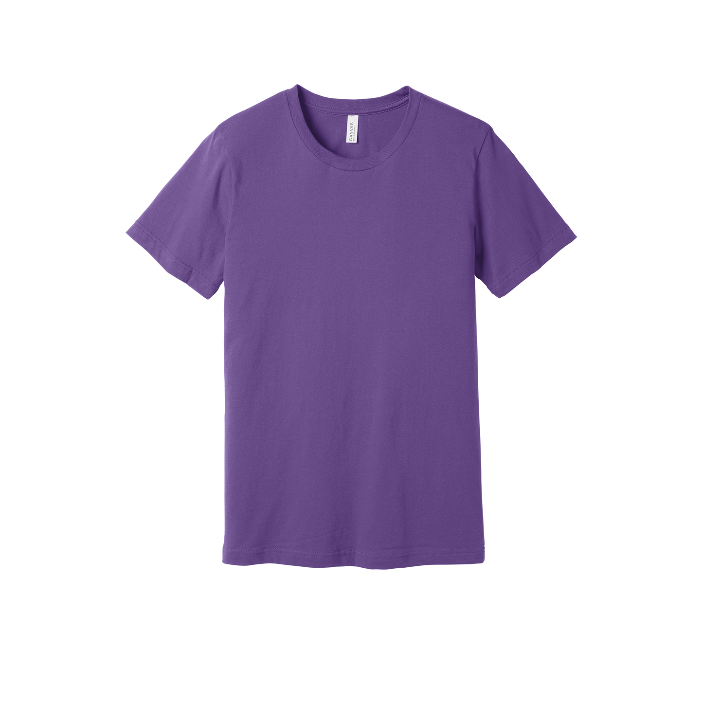 Bella + Canvas jersey T-shirt in Royal Purple, front view