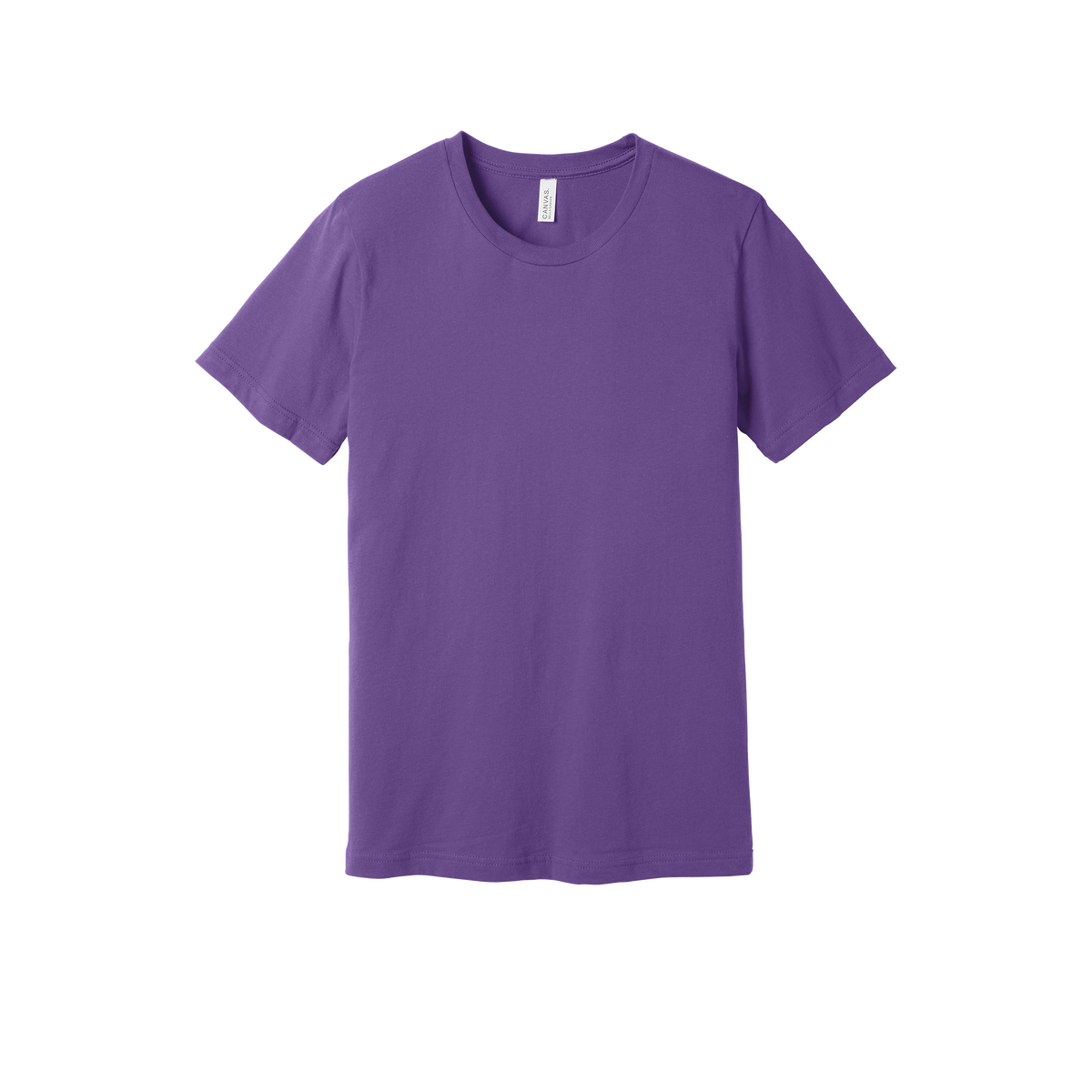 Bella + Canvas jersey T-shirt in Royal Purple, front view