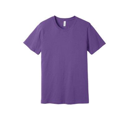 Bella + Canvas jersey T-shirt in Royal Purple, front view