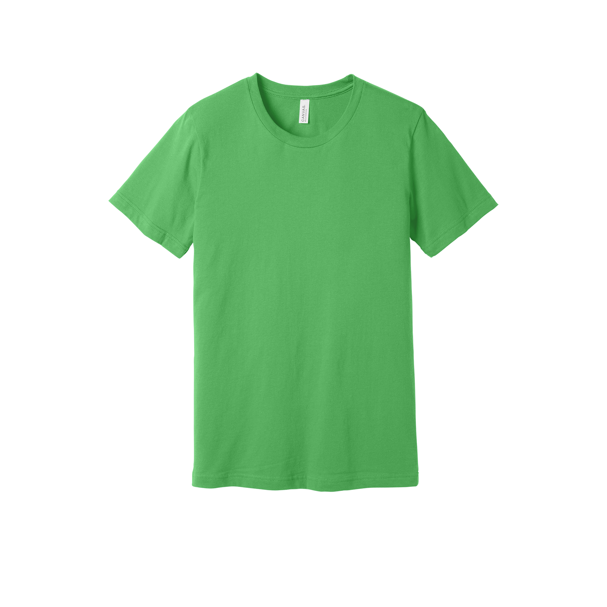 Custom adult Bella + Canvas jersey T-shirt in Green, front view, alternate view 2