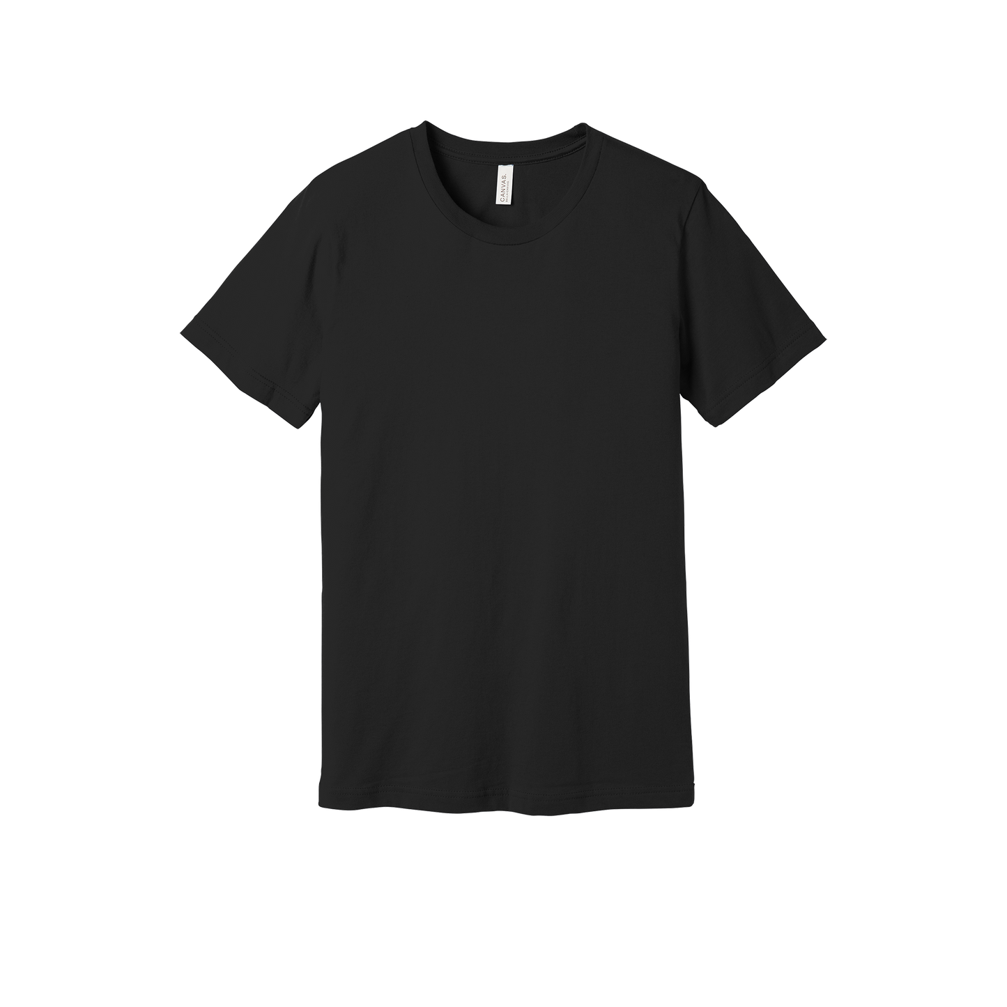 Bella + Canvas jersey T-shirt in Black, front view