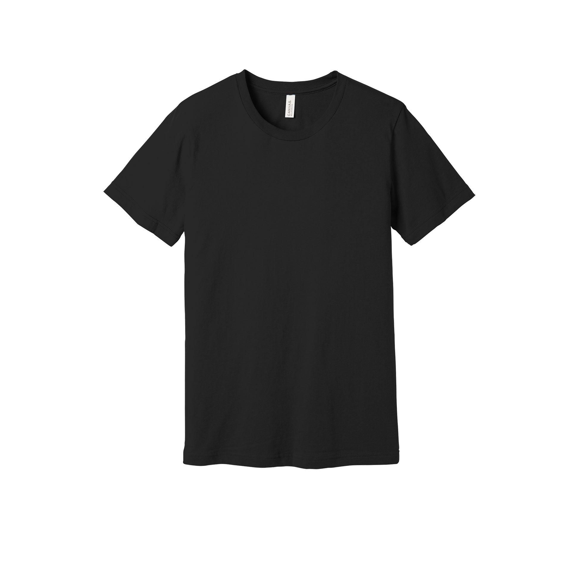 Bella + Canvas jersey T-shirt in Black, front view