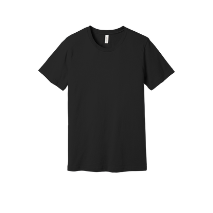 Bella + Canvas jersey T-shirt in Black, front view