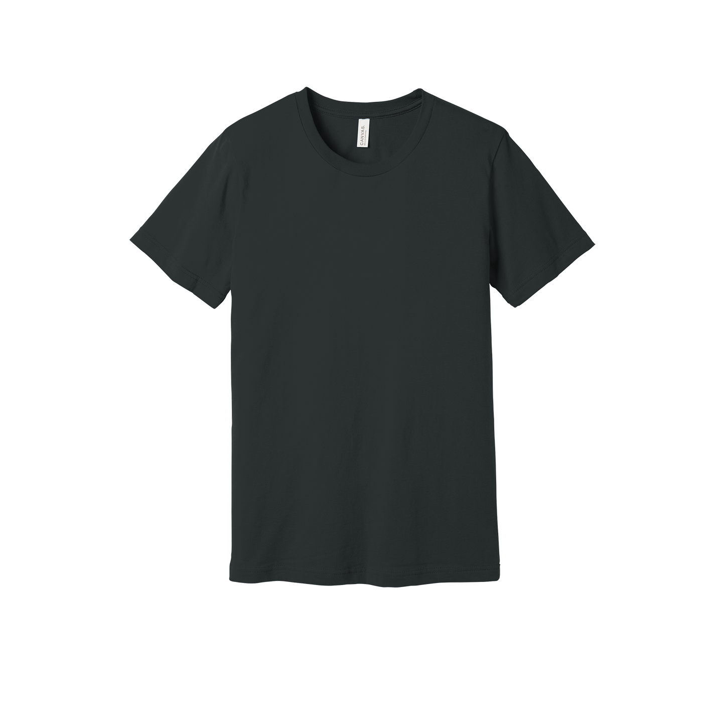 Bella + Canvas jersey T-shirt in Dark Grey, front view
