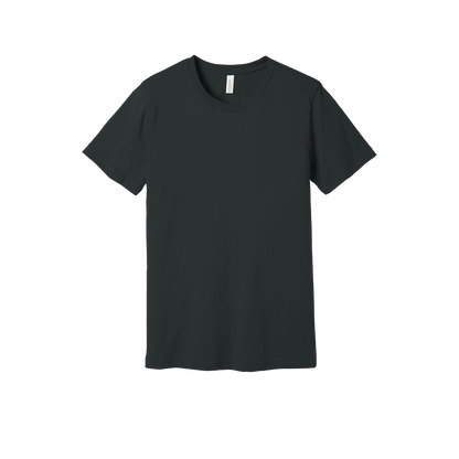 Bella + Canvas jersey T-shirt in Dark Grey, front view