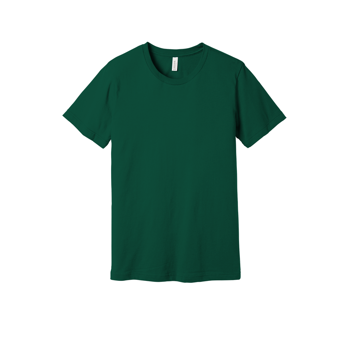 Bella + Canvas jersey T-shirt in Forest Green, front view