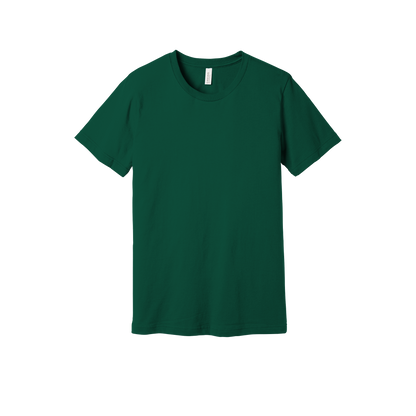 Bella + Canvas jersey T-shirt in Forest Green, front view
