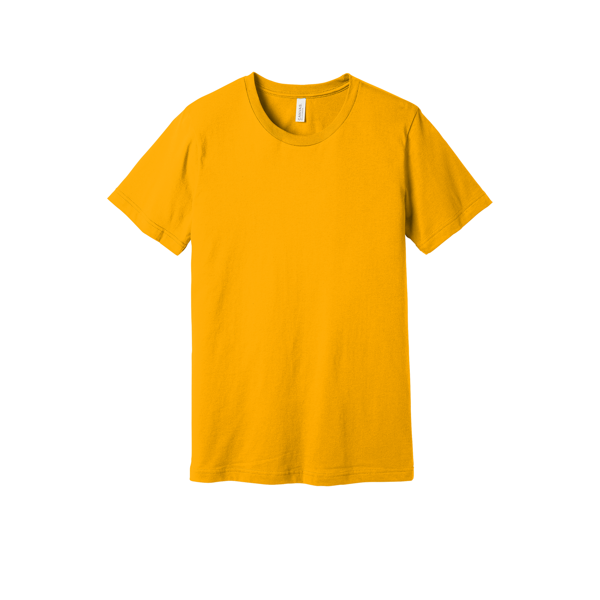 Bella + Canvas jersey T-shirt in Gold, front view