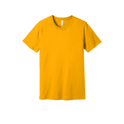 Bella + Canvas jersey T-shirt in Gold, front view