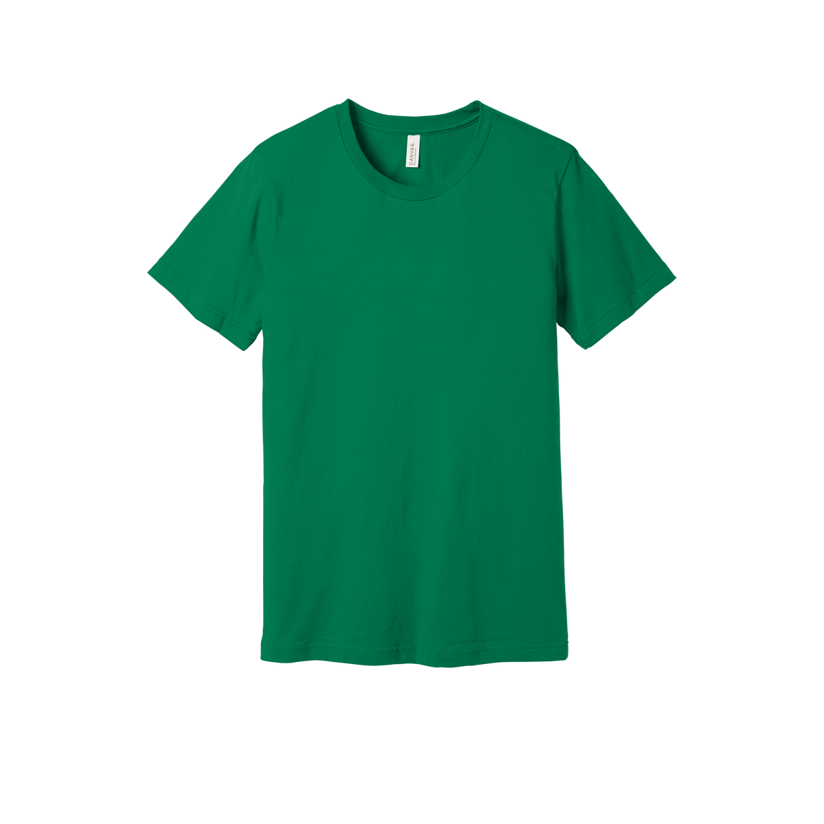 Bella + Canvas jersey T-shirt in Kelly Green, front view