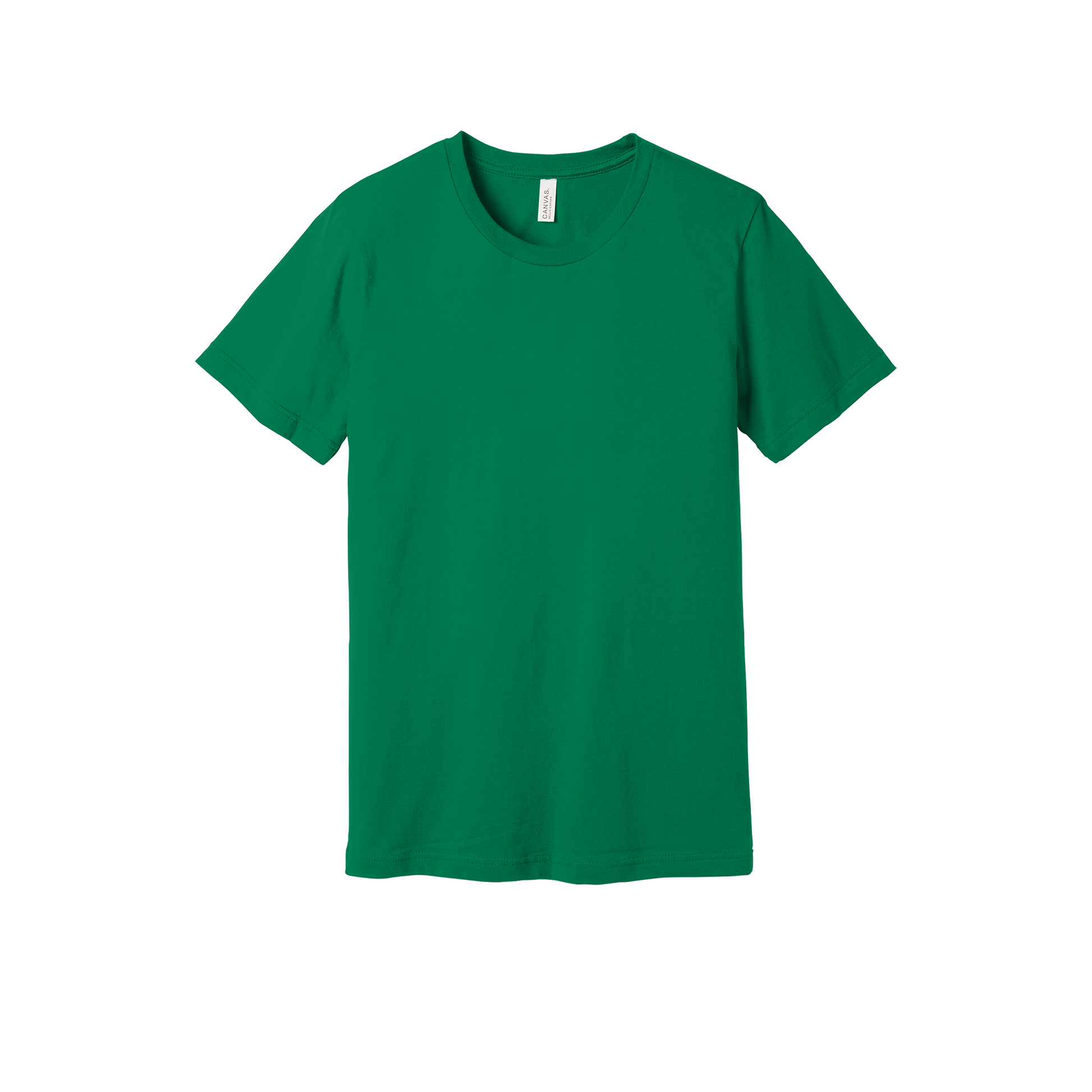 Bella + Canvas jersey T-shirt in Kelly Green, front view