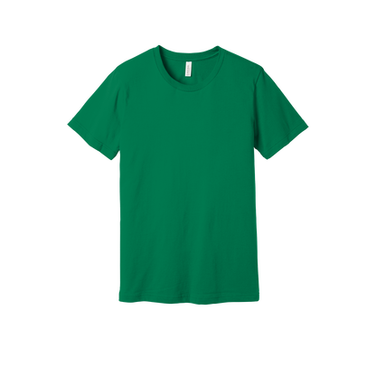 Bella + Canvas jersey T-shirt in Kelly Green, front view