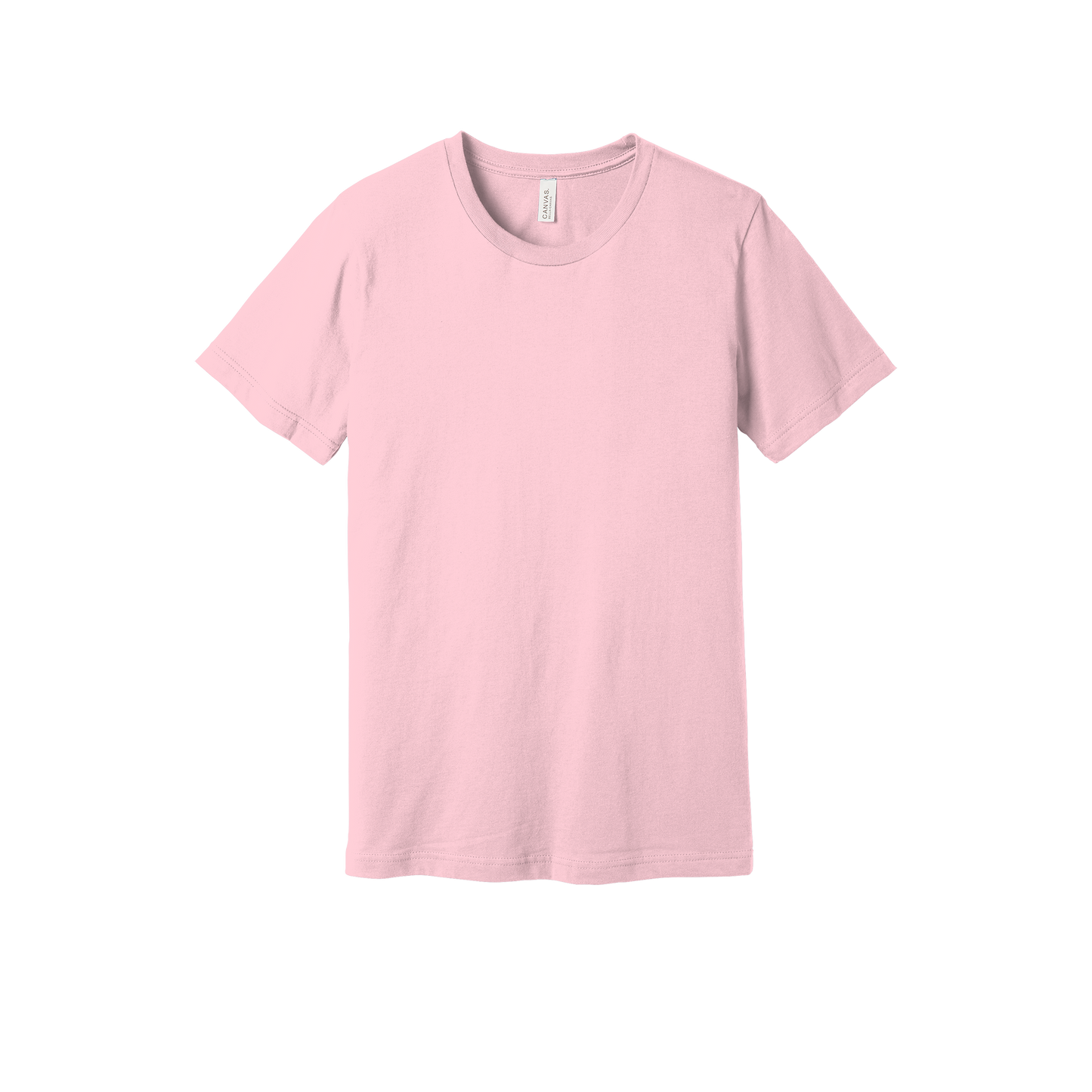 Bella + Canvas jersey T-shirt in Pink, front view