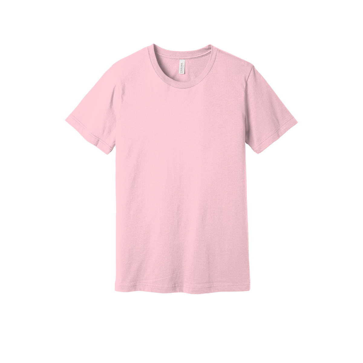 Bella + Canvas jersey T-shirt in Pink, front view
