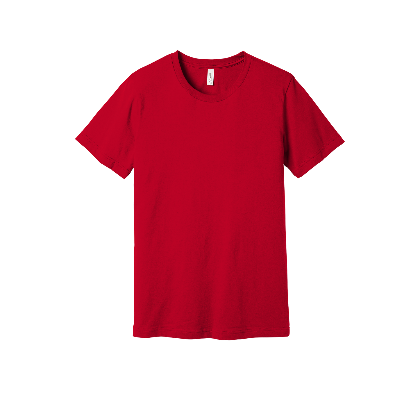Bella + Canvas jersey T-shirt in Red, front view
