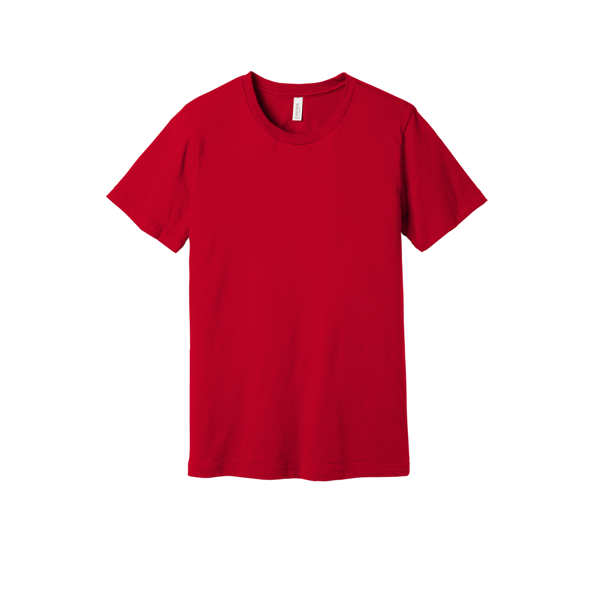 Bella + Canvas jersey T-shirt in Red, front view