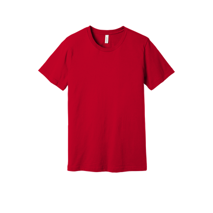 Bella + Canvas jersey T-shirt in Red, front view