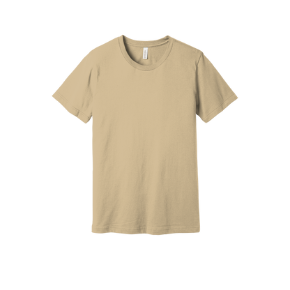 Bella + Canvas jersey T-shirt in Soft Cream, front view