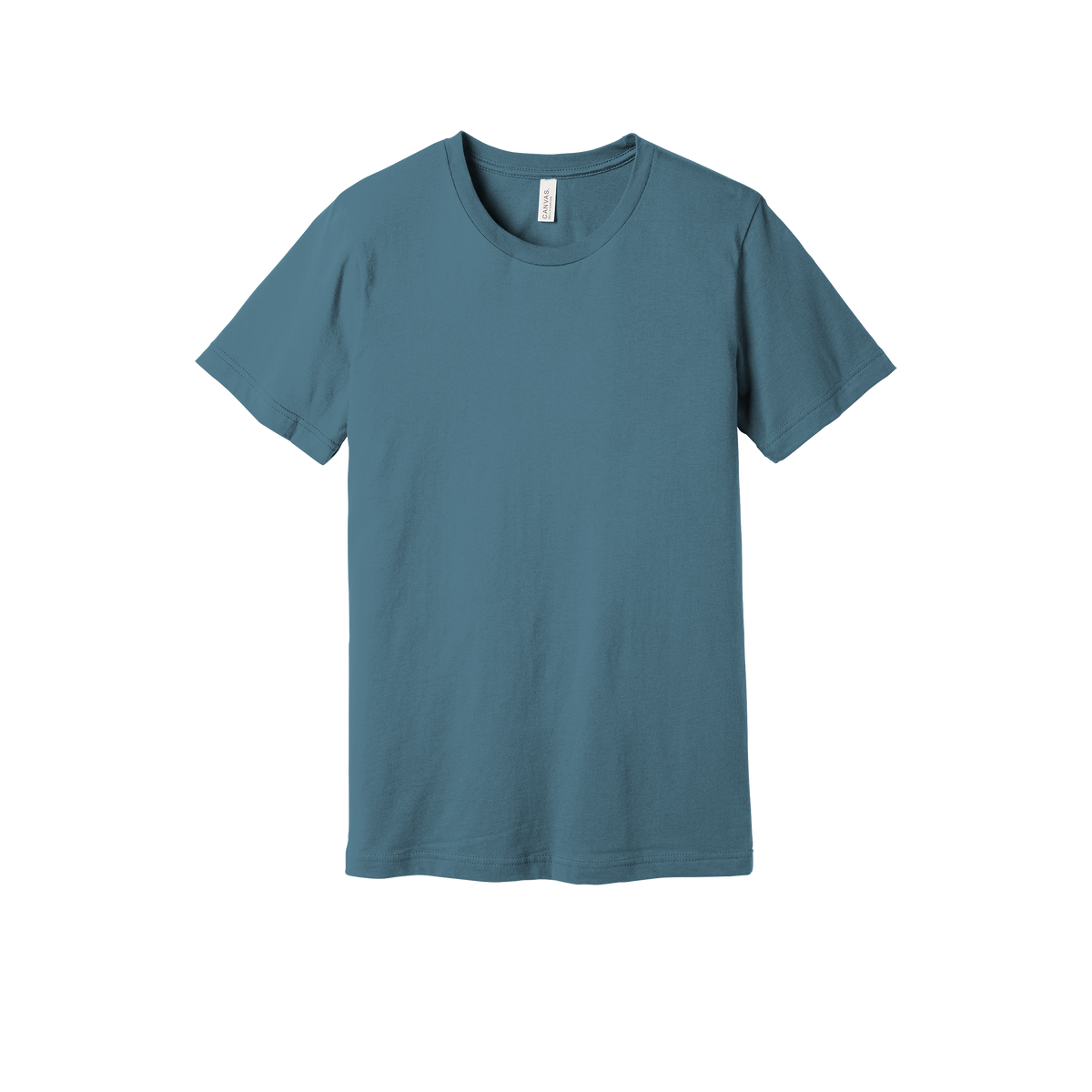 Bella + Canvas jersey T-shirt in Steel Blue, front view